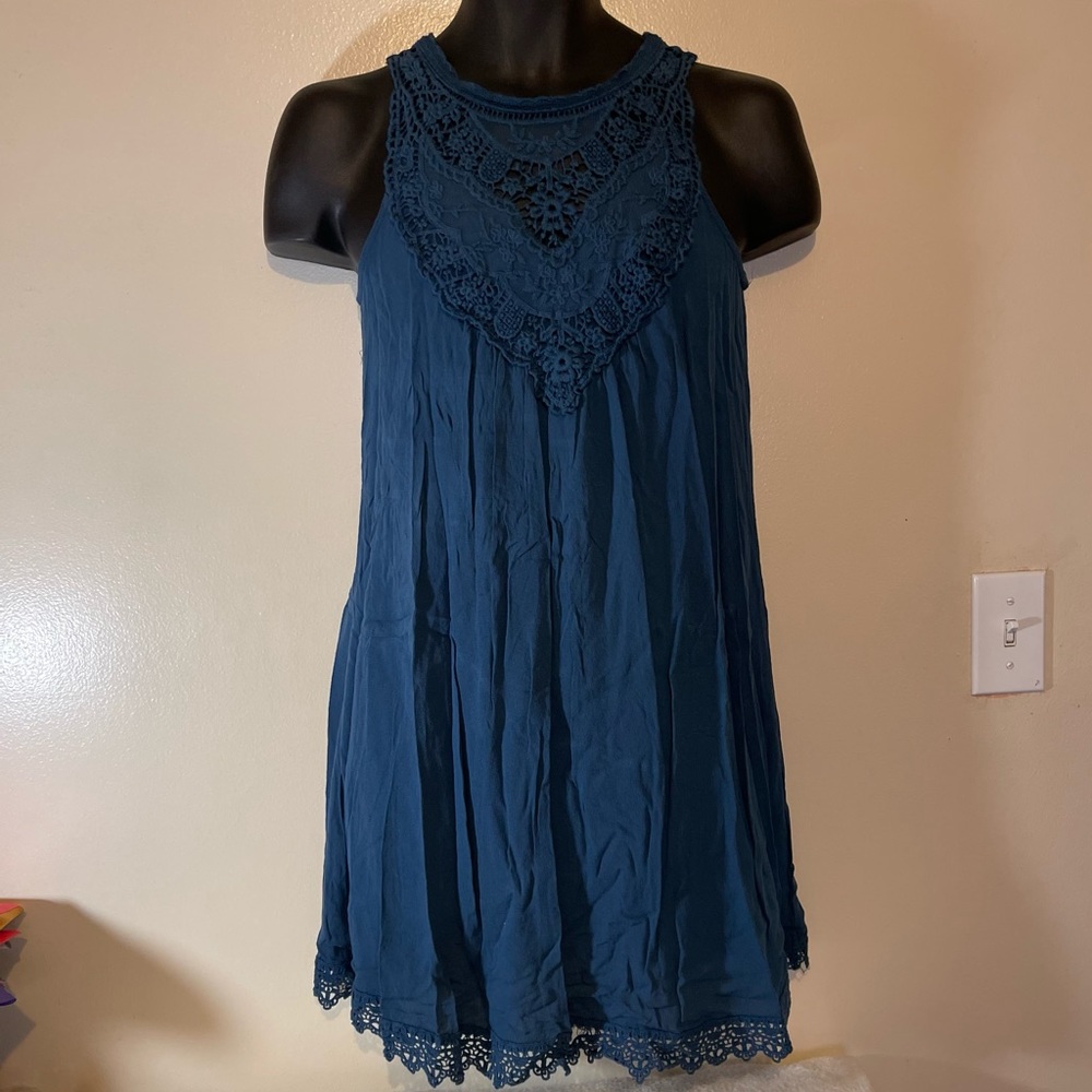 Target Xhiliration Emerald Green Embroidered dress- size S